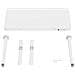 Scrivania con regolazione elettrica dell'altezza 140x70 ET119W-C bianco - Foto miniatura 7