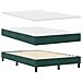 Letto a molle con materasso Verde scuro 120 x 190 cm Velluto - Foto miniatura 6