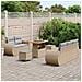 Set Divano da Giardino con cuscino 8 pcs beige e grigio chiaro - Foto miniatura 3