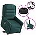 Poltrona Alzapersona Massaggiante Verde Scuro in Tessuto - Foto miniatura 9