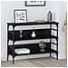 Tavolo consolle Rovere nero 100 x 32 x 75 cm Legno multistrato - Foto miniatura 2