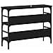 Tavolo consolle Rovere nero 100 x 32 x 75 cm Legno multistrato - Foto miniatura 6