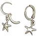 Set Di Stelle, Bracciale Con Ciondolo E Orecchini A Cerchio In Argento Placcato - Foto miniatura 3