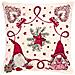 Federa Cuscino Arredo Casa Fodera Tessuto Cinigliato Fantasie Natalizie Made Italy 40x40 Elfo Stella - Foto miniatura 1