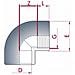Curva Pvc 90° Filettata 1 1/2  Pn10  Raccordo Idraulico - Foto miniatura 2