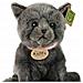 Peluche Gatto 25cm Realista Ultra Morbido In Materiale Riciclato Ecologico, Grigio - Foto miniatura 2