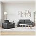 Divano 2 pcs Grigio scuro 182 x 80 x 82 cm Tessuto - Foto miniatura 3