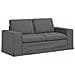 Divano 2 pcs Grigio scuro 182 x 80 x 82 cm Tessuto - Foto miniatura 5