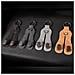 Gancio Doppio Multiuso Per Auto — Gancio Poggiatesta Metallico Rivestito Scamosciato, Organizzatore Sedile Ad Alta Capacità Black - Foto miniatura 3