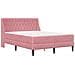 Struttura letto con materasso Rosa 180 x 200 cm Velluto - Foto miniatura 3