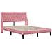Struttura letto con materasso Rosa 180 x 200 cm Velluto - Foto miniatura 4