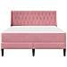 Struttura letto con materasso Rosa 180 x 200 cm Velluto - Foto miniatura 6