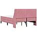Struttura letto con materasso Rosa 180 x 200 cm Velluto - Foto miniatura 8