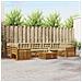 Set di divani da esterno con cuscino 8 pcs Naturale e Beige - Foto miniatura 2