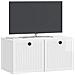 Mobile Porta TV da Muro Bianco Lucido 59,5 x 31 x 30 cm - Foto miniatura 2