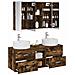 Set di mobili per il bagno 4 pcs Rovere Fumo - Foto miniatura 3