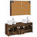 Set di mobili per il bagno 4 pcs Rovere Fumo - Foto miniatura 8