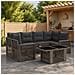 Set Divano da Giardino 7 pz Grigio e Grigio Scuro polyrattan - Foto miniatura 3