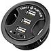 Hub USB 3 Porte + Audio da Scrivania Foro 6 cm Colore Nero - Foto miniatura 1