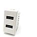5 Prese Usb Da Incasso Doppia 2a Bianco Compatibile Btcino Matix - Foto miniatura 1