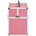 Valigia per Cosmetici 38x23x34 cm Rosa in Alluminio - Foto miniatura 3