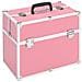Valigia per Cosmetici 38x23x34 cm Rosa in Alluminio - Foto miniatura 1