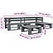 Set Divani da Giardino con Pallet 4 pz in Legno Grigio - Foto miniatura 2