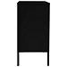 Credenza Nera 75x35x70 Cm In Acciaio E Vetro Temperato - Foto miniatura 6