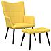 Sedia Relax con Sgabello Giallo Senape in Tessuto - Foto miniatura 1