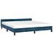 Giroletto senza Materasso Blu Scuro 180x200 cm in Velluto - Foto miniatura 2