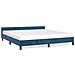 Giroletto senza Materasso Blu Scuro 180x200 cm in Velluto - Foto miniatura 1