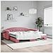 Divano Letto Con Letto Estraibile Rosa 100x200 Cm In Velluto - Foto miniatura 1