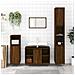 Armadietto Bagno Rovere Marrone 30x30x100 Cm Legno Multistrato - Foto miniatura 1