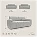 Duna Divano Letto Matrimoniale Impermeabile T03 Talpa - Foto miniatura 6