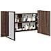 Armadietto Specchio Con Led Rovere Marrone 90x12x45cm Acrilico - Foto miniatura 1