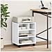 Supporto Per Stampante Con Ruote Bianco 41x32x48 Cm - Foto miniatura 3