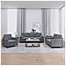 Set Di Divani 3 Pz Con Cuscini Grigio Scuro In Velluto - Foto miniatura 8