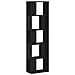 Libreria 5 Ripiani Nera 45x23,5x162,5cm In Legno Multistrato - Foto miniatura 2