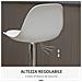 Set 2 Sgabelli Da Bar Girevoli Con Schienale, Poggiapiedi E Altezza Regolabile, 38x42x82-104cm, Bianco - Foto miniatura 4