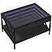 Tavolino Da Salotto Con Led Infinity Nero 70x50x38 Cm - Foto miniatura 3