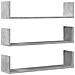 Mensole A Parete 3pz Grigio Cemento 80x18x18 Cm In Truciolato - Foto miniatura 2