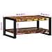 Tavolino Salotto Multicolore 90x50x38cm Legno Massello Recupero - Foto miniatura 4