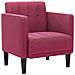 Divano Sedia con Braccioli Rosso Vino 53 cm in Velluto - Foto miniatura 1