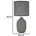 Lampada Da Tavolo Mf94 - Grigio - Ceramica - 15x15x30,5 Cm - Foto miniatura 6