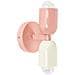 Set Di 2 Lampade Da Parete Topi Metallo Rosa Pastello - Foto miniatura 3