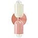 Set Di 2 Lampade Da Parete Topi Metallo Rosa Pastello - Foto miniatura 4