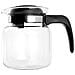 Teiera Matura in vetro borosilicato con tappo e manico nero lt 1 - Foto miniatura 1