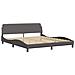 Letto con Materasso Grigio 180x200 cm in Similpelle - Foto miniatura 4