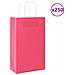 Sacchetti di Carta 250 pz con Manici Rosa 21x11x36 cm - Foto miniatura 1