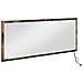 Specchio da bagno LED Rovere affumicato 90x8,5x37 cm Legno ingegnerizzato - Foto miniatura 1